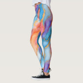 Dazzling Marble in Blues, Pinks, and Oranges Leggings (Links)