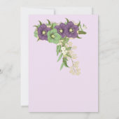 Dazzling Mauve Boho Best Floral Wedding Invitation Kaart (Achterkant)