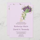 Dazzling Mauve Boho Best Floral Wedding Invitation Kaart (Voorkant / Achterkant)
