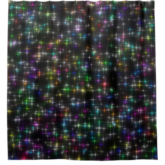 Dazzling Multicolor Stars Douchegordijn (Voorkant)