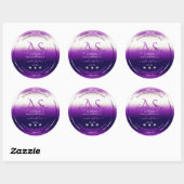 Dazzling Paarse Product Labels diamanten monogram (Vel)