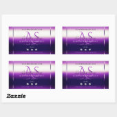 Dazzling Paarse Product Labels diamanten monogram (Vel)