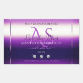 Dazzling Paarse Product Labels diamanten monogram (Voorkant)