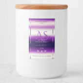 Dazzling Paarse Product Labels diamanten monogram Voedselcontainer Etiket (Voorkant)