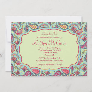 Dazzling Paisley Invitation Kaart