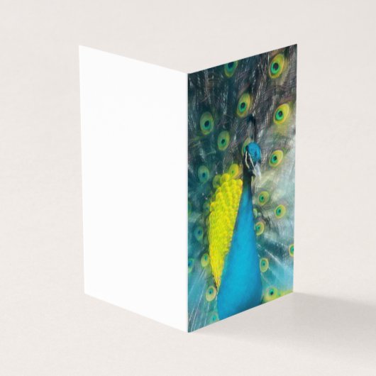 Dazzling Peacock - leeg cadeau label set Kaart (Buitenkant)