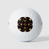 Dazzling Pink en Yellow Mandala Golfballen (Voorkant)