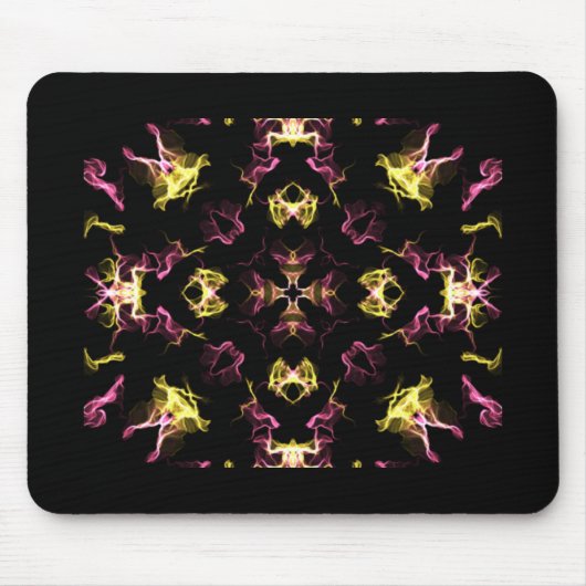 Dazzling Pink en Yellow Mandala Muismat (Voorkant)