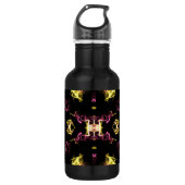 Dazzling Pink en Yellow Mandala Waterfles (Voorkant)