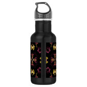 Dazzling Pink en Yellow Mandala Waterfles (Achterkant)