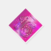 Dazzling Pink Gemstone Numbers Sweet 16 Servet (Hoek)