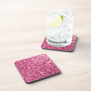 Dazzling Pink Glitter Bier Onderzetter