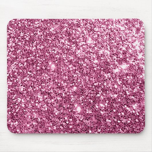 Dazzling Pink Glitter Muismat (Voorkant)