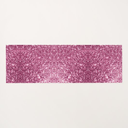 Dazzling Pink Glitter Yoga Mat (Achterkant (horizontaal))