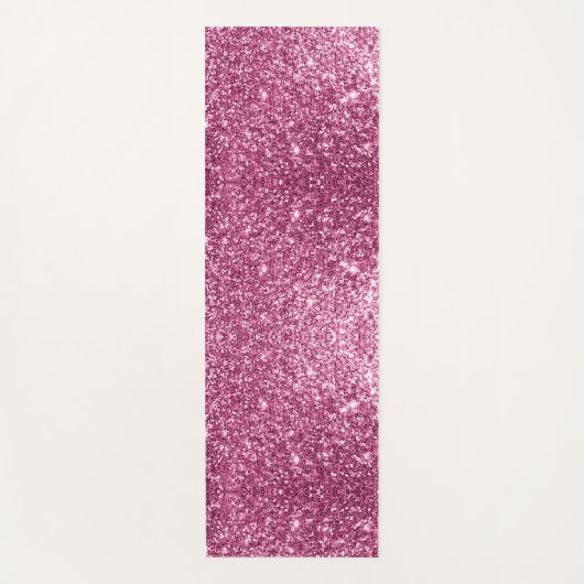 Dazzling Pink Glitter Yoga Mat (Voorkant)