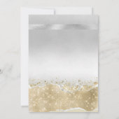 Dazzling silver gold sparkle glitter Save the Date Kaart (Achterkant)