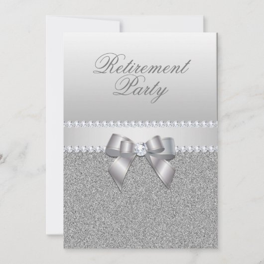 Dazzling Silver Pensioen Partij Kaart (Voorkant)