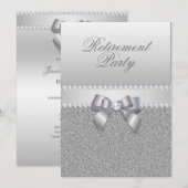 Dazzling Silver Pensioen Partij Kaart (Voorkant / Achterkant)