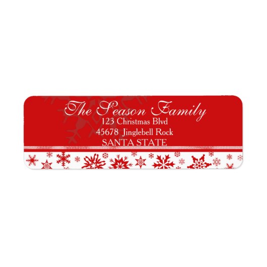 Dazzling Snowflake Holiday Adres label (Voorkant)