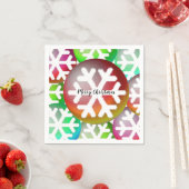 Dazzling Snowflake Pattern-kerstpapier Napkins Servet (Insitu)