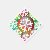 Dazzling Snowflake Pattern-kerstpapier Napkins Servet (Hoek)