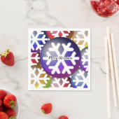 Dazzling Snowflakes kerstpapier Napkins Servet (Insitu)