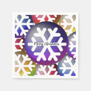 Dazzling Snowflakes kerstpapier Napkins Servet