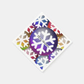 Dazzling Snowflakes kerstpapier Napkins Servet (Hoek)