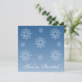 Dazzling Stars Holiday Uitnodiging, blauw Kaart (Staand voorkant)