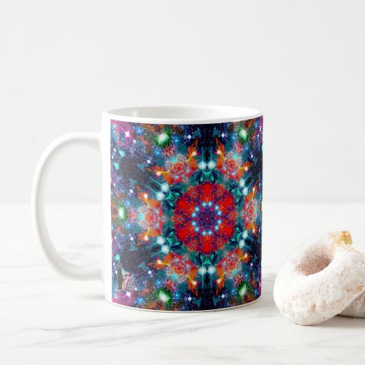 Dazzling Stellar Kaleid Koffiemok (Met donut)
