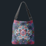 Dazzling Zen Lotus Crossbody Tas<br><div class="desc">In a stellar kaleidoscope the spirit of the Zen Lotus centers its energy. Center your energy and become as one with this cosmic tote of the new age. Pack your bag with your mat and block and blanket and head for the ashram to do your practice. Perfect for all your...</div>