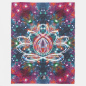 Dazzling Zen Lotus Fleece Deken (Voorkant)
