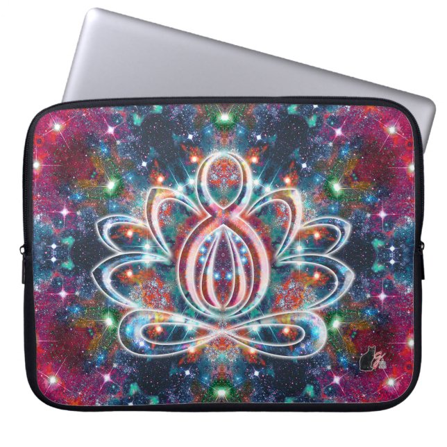 Dazzling Zen Lotus Laptop Sleeve (Voorkant)