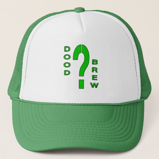 DB07-Vragenmerk - Groen/zwart - Trucker Hat Trucker Pet (Voorkant)