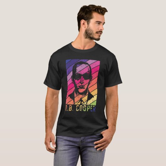 Db Cooper  Rainbow 1971 Skyjacking Heist Hi T-shirt (Voorkant volledig)
