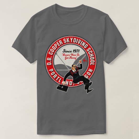 DB Cooper Skydiving School T-shirt (Design voorkant)