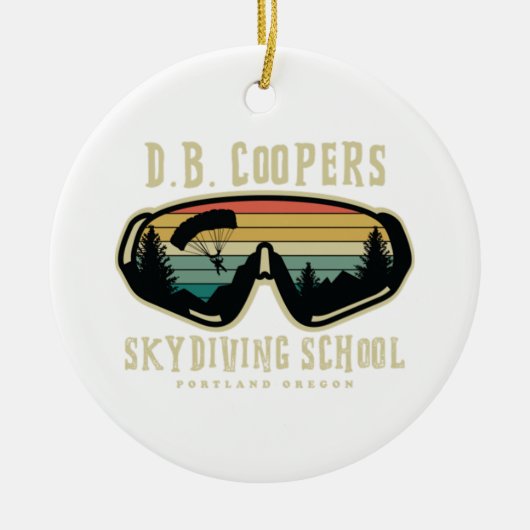 DB-coopers skydiving school Portland oregon Keramisch Ornament (Voorkant)
