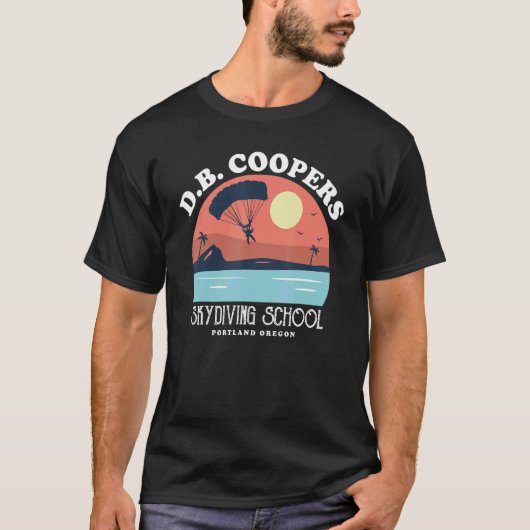 DB Coopers Skydiving School Portland Oregon T-shirt (Voorkant)