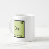 Db - Daniel Boone Grappig Scheikunde Element Symbo Koffiemok (Voorkant links)