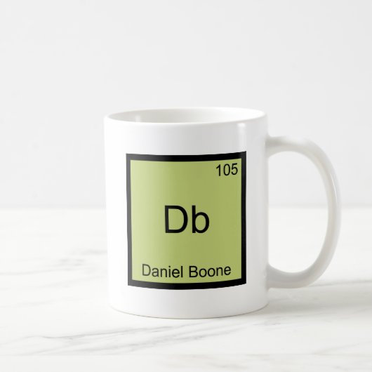 Db - Daniel Boone Grappig Scheikunde Element Symbo Koffiemok (Rechts)