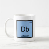 Db - Database scheikunde elementsymbool grappige T Koffiemok (Links)