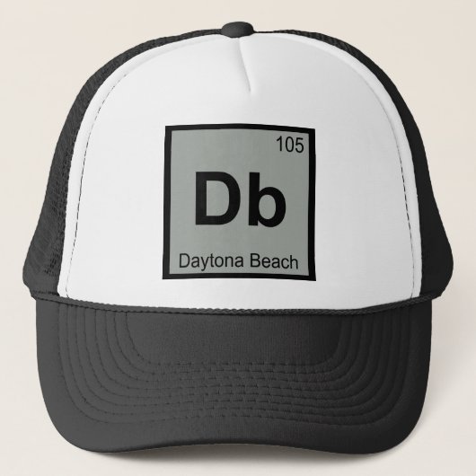 Db - Daytona Beach Florida City Chemistry Symbol Trucker Pet (Voorkant)