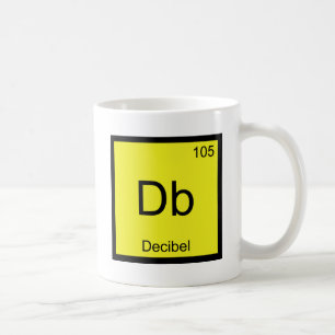 Db - Decibel Chemistry Element Symbol Noise T-shir Koffiemok
