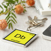 Db - Decibel Scheikunde Element Symbool Ruis Tee Sleutelhanger (Zijkant)