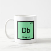 Db - Dingbat scheikunde elementsymbool grappige T- Koffiemok (Links)