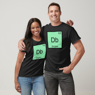 Db - Dingbat Scheikunde Elementsymbool Grappige T- T-shirt