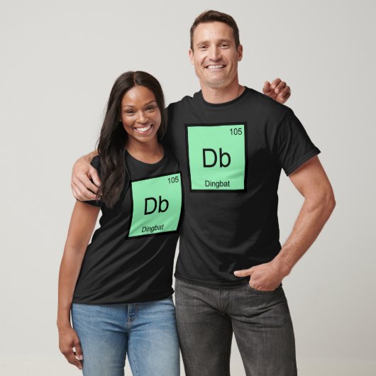 Db - Dingbat Scheikunde Elementsymbool Grappige T- T-shirt (Unisex)