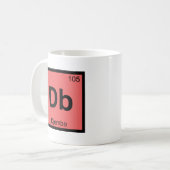 Db - Djembe Music Chemistry Periodic Table Symbol Koffiemok (Voorkant links)