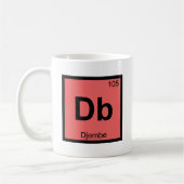 Db - Djembe Music Chemistry Periodic Table Symbol Koffiemok (Links)