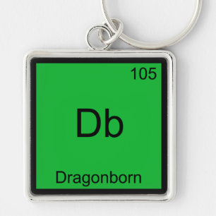 Db - Dragonborn Funny Chemistry Element Symbol T-s Sleutelhanger